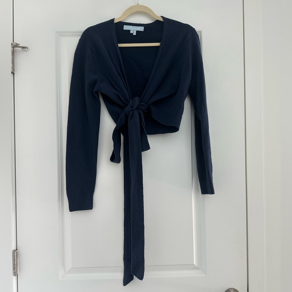 Hill house navy wrap sweater. Size S